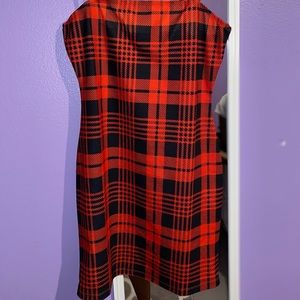 Red plaid Dress